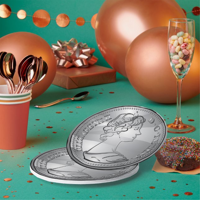 Prato De Papel Rainha Numa Moeda (Criador carregado)