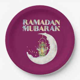 Prato De Papel Ramadan Mubarak
