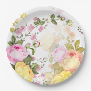 Prato De Papel Ramalhetes de Rosas 4