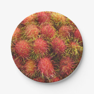 Prato De Papel Rambutan Tropical Fruta