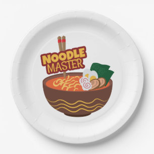 Prato De Papel Ramen Noodle Mestre Engraçado Ideia de Presente J