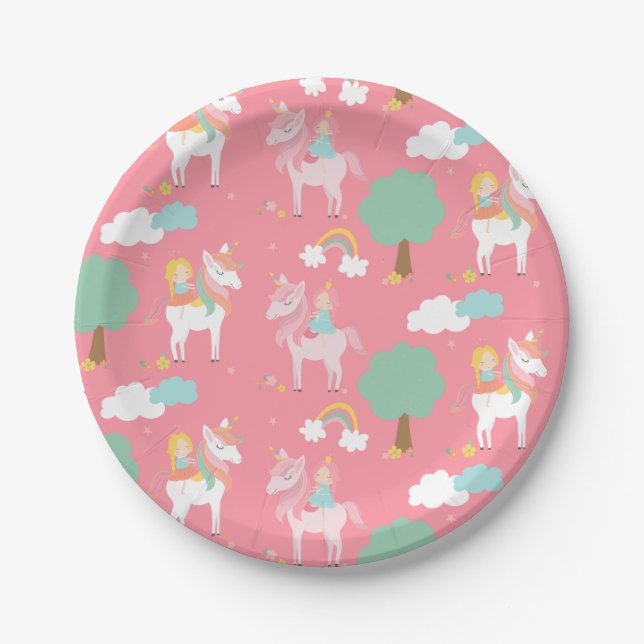 Prato De Papel Rapariga No Cavalo (Frente)