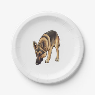 Prato De Papel Rastreamento de german shepherd