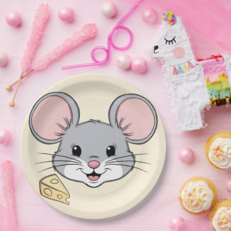 Prato De Papel Ratos legal animais de estimação cartoon Aniversár