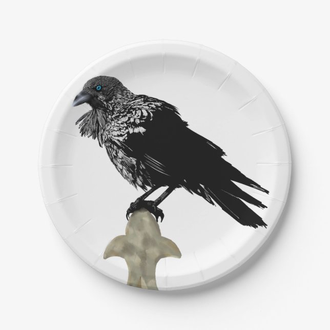 Prato De Papel Raven Incluso (Frente)