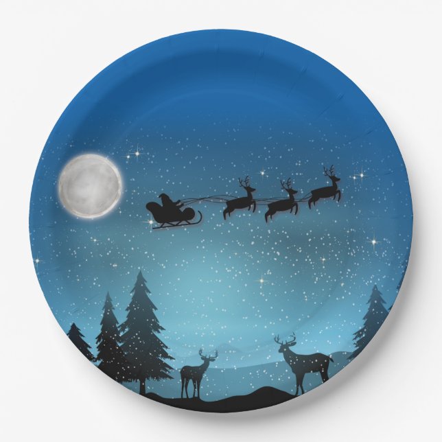 Prato De Papel Rebelde Adorável À Noite (Frente)