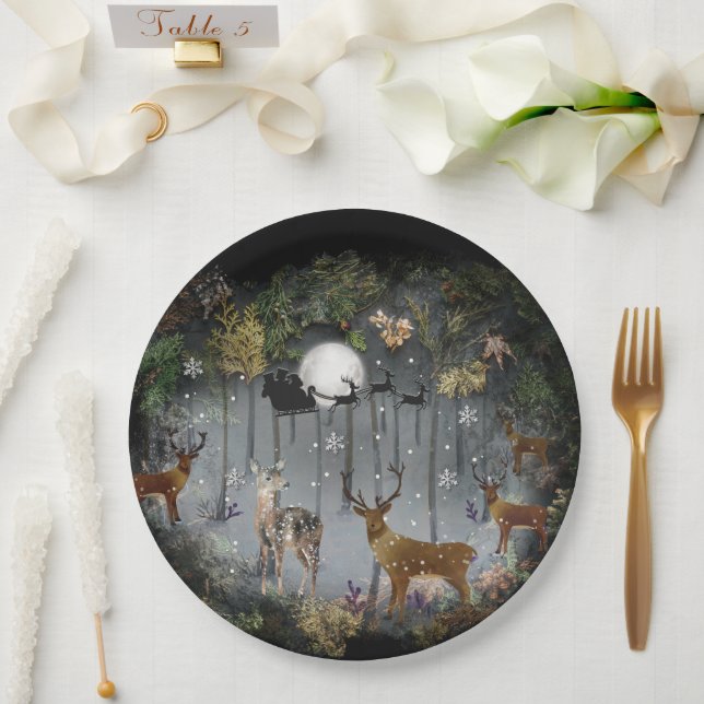 Prato De Papel Rebelde Adorável À Noite (Casamento)