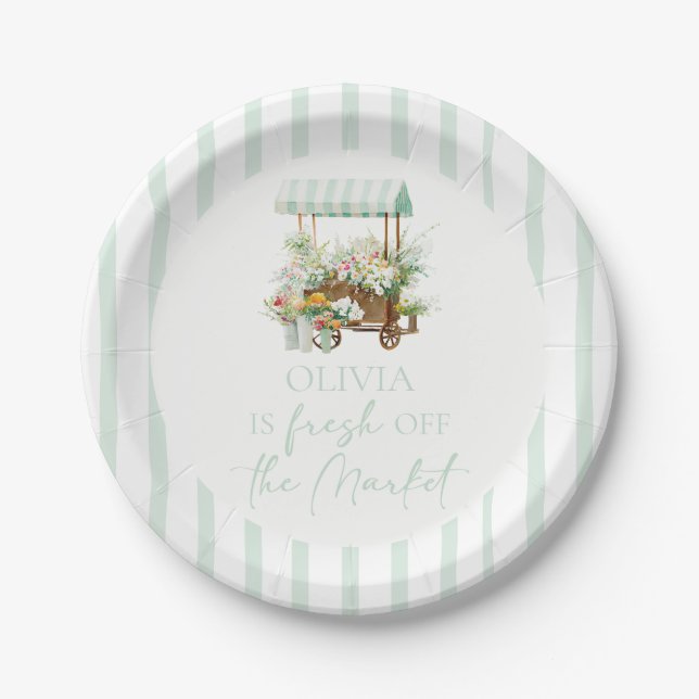 Prato De Papel Recém-saída do Mercado Chá de Noiva (Frente)