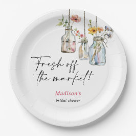 Prato De Papel Recém-saído do Mercado Jar Floral Chá de Panela de