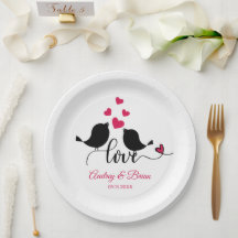Recepção de Casamento Pássaros do Amor Personaliza