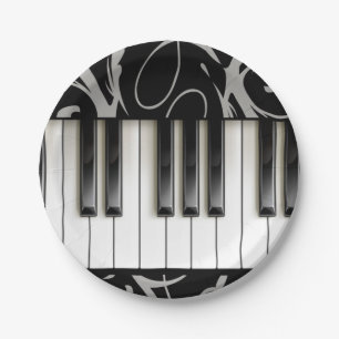 Prato De Papel Recepção do considerando do teclado de piano