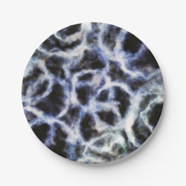 Prato De Papel reciclado indigo shibori :