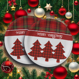 Prato De Papel Red Black Green Cozy Tartan