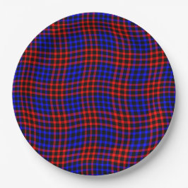 Prato De Papel Red Blue Plaid Checker Seamless Pattern