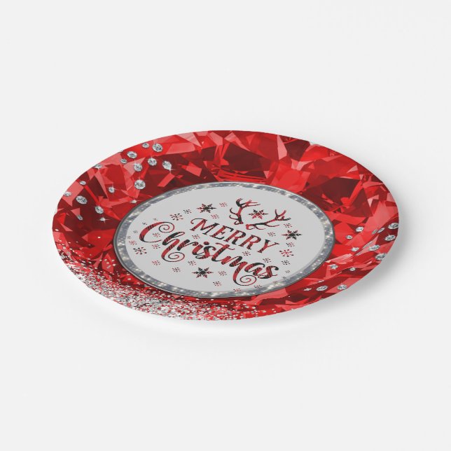 Prato De Papel Red Gorgeed Emerald Felry Natal (Inclinado)