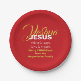 Prato De Papel Red JESUS RAASON SEASON Natal