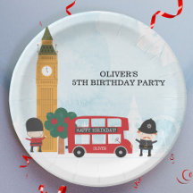 Red London Bus & Clock Tower Aniversário de crianç
