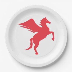 Prato De Papel Red Pegasus