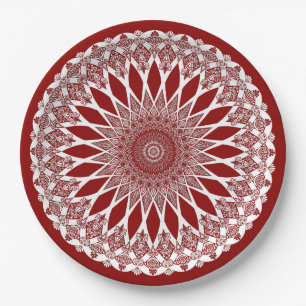 Prato De Papel Red Raspberry Tristyns Mandala