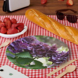 Prato De Papel Red Violet Hydrangea Blooms Floral