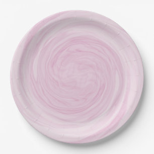 Prato De Papel Redemoinho Rosa Pastel Bonito