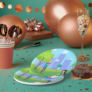 Prato De Papel Redes Sociais No Parque