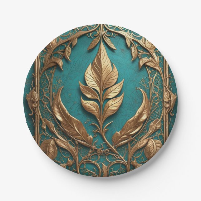 Prato de papel redondo de 7" (Frente)