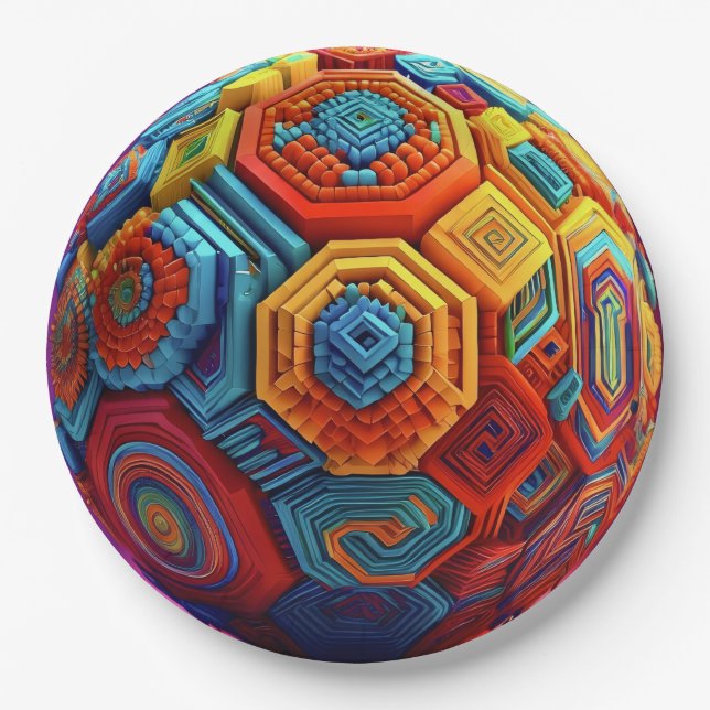 Prato de papel redondo de 9" (Frente)