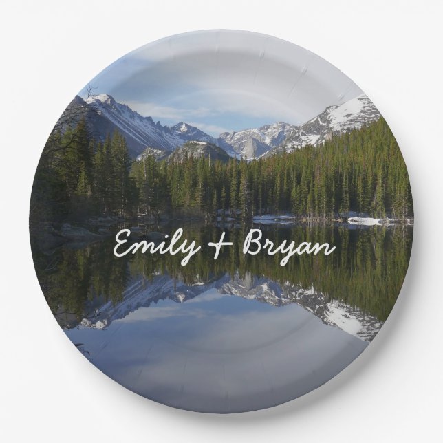 Prato De Papel Reflexão do Lago Urso II (Frente)