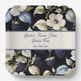 Prato De Papel Regal Elegance Blackberry & Blooms