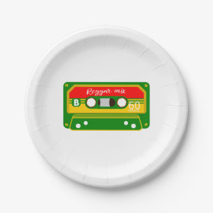 Prato De Papel Reggae mixaria fita cassete retro