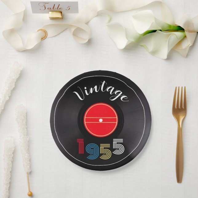 Prato De Papel Registro de vinilo de distribuição retrorativa de  (Casamento)