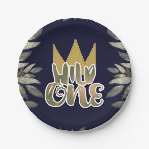 Prato De Papel Rei das Coisas Selvagens Festa de Aniversário UM 1