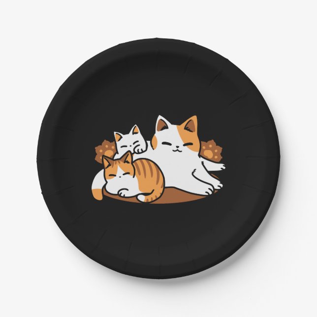 Prato De Papel Relaxando a Arte de Gato - 'Dias de Furo de Lázaro (Frente)