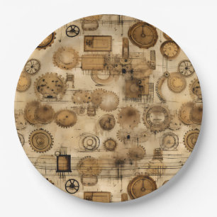 Prato De Papel Relógio Russo Steampunk Grunge (4)