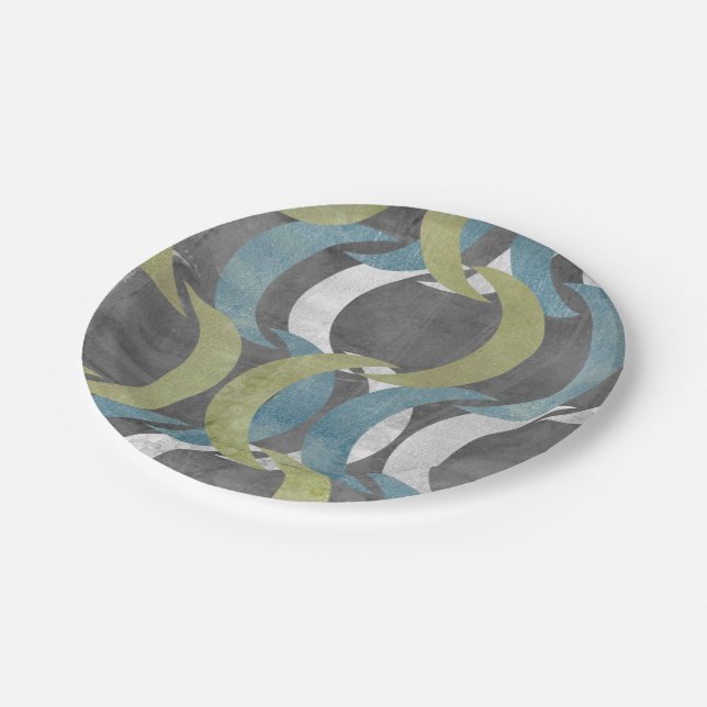 Prato De Papel Repetição Geométrica I (Inclinado)