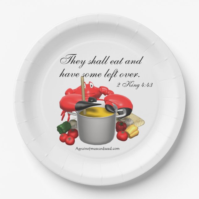 Prato De Papel Restantes 2 Kings 4:43 (Frente)