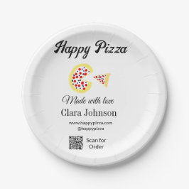 Prato De Papel Restaurante de pizza café pizzaria digitalize códi