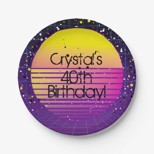 Prato De Papel Retorna Retroativa para a Festa Amarela anos 80 Pú (Frente)