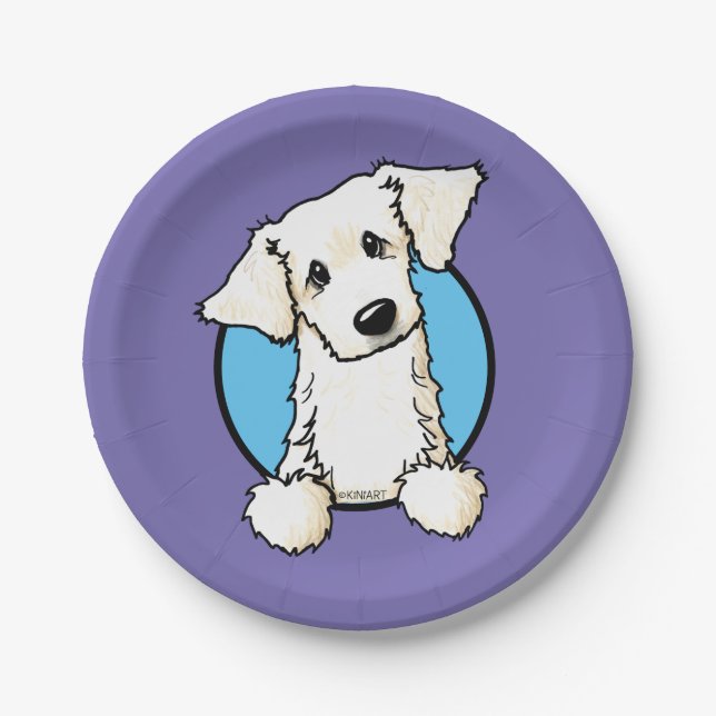 Prato De Papel Retrievers Creme Inglesa (Frente)