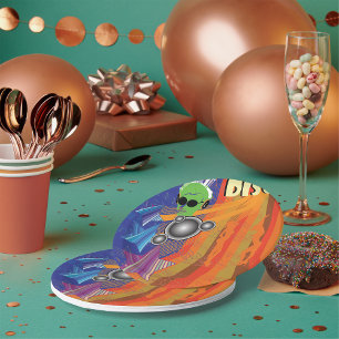 Prato De Papel Retro Disco Party 70s - Arte Funk