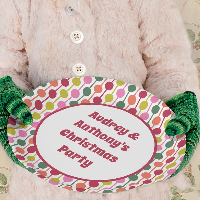 Prato De Papel Retro Geométrico Impressão nos anos 70 (Criador carregado)