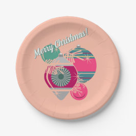 Prato De Papel Retro Shiny Brite Ornaments Christmas