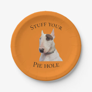 Prato De Papel Rex The TV Terrier Stuff your pizza hole plate