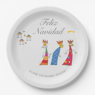 Prato De Papel Reyes Magos de Oriente