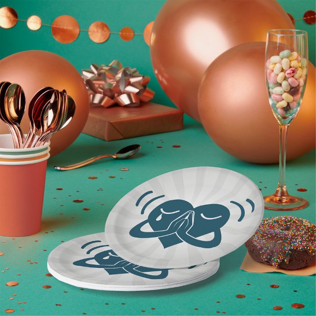 Prato De Papel Rezando Coração (Criador carregado)