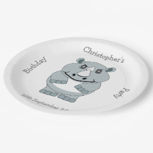 Prato De Papel Rhino Design Festa de aniversário