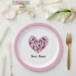 Prato De Papel Rhythmic Gymnastics Birthday Party paper plate