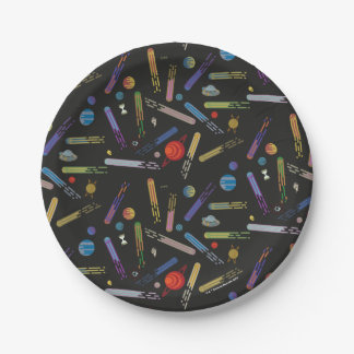 Prato De Papel RICK E MORTY™ | Padrão de Cometa Espacial Exterior