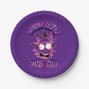 Prato De Papel RICK E MORTY™ Wubba Lubba Dub-Dub